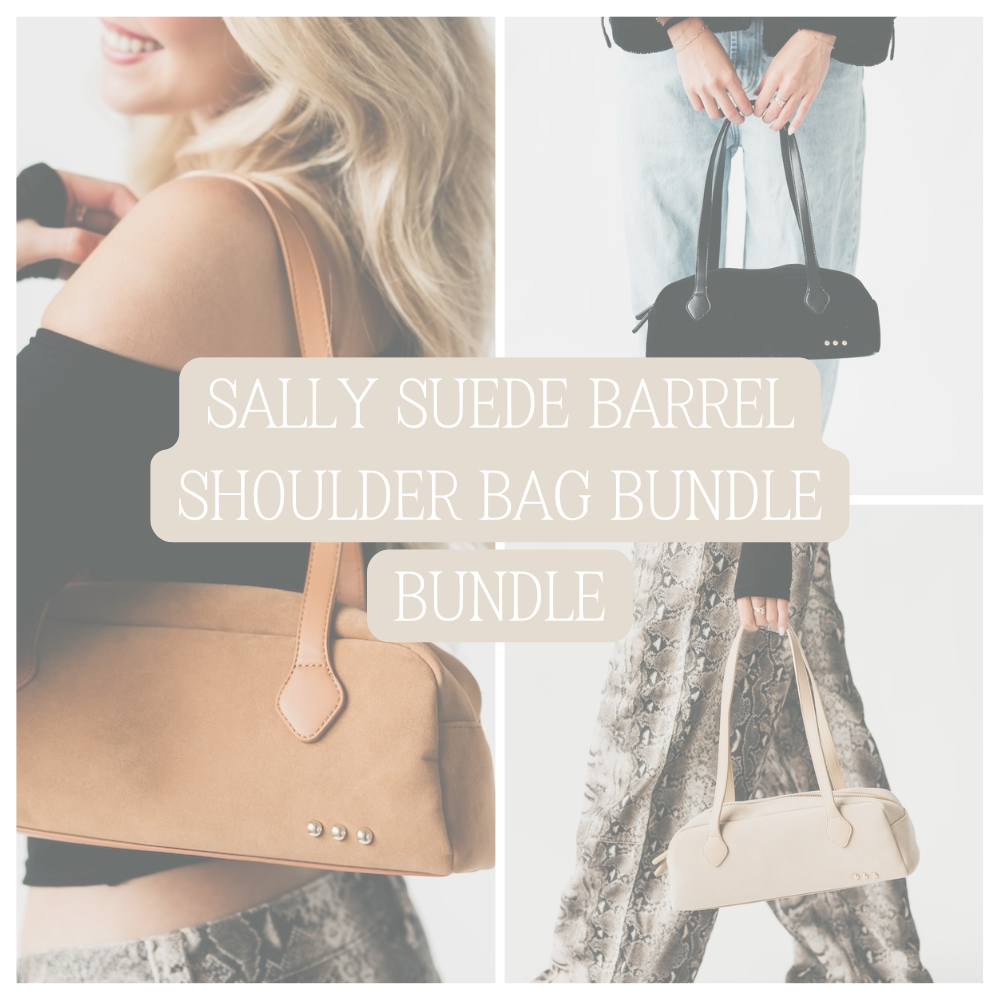Sally Suede Barrel Shoulder Bag Bundle-Bag Bundles-Pretty Simple