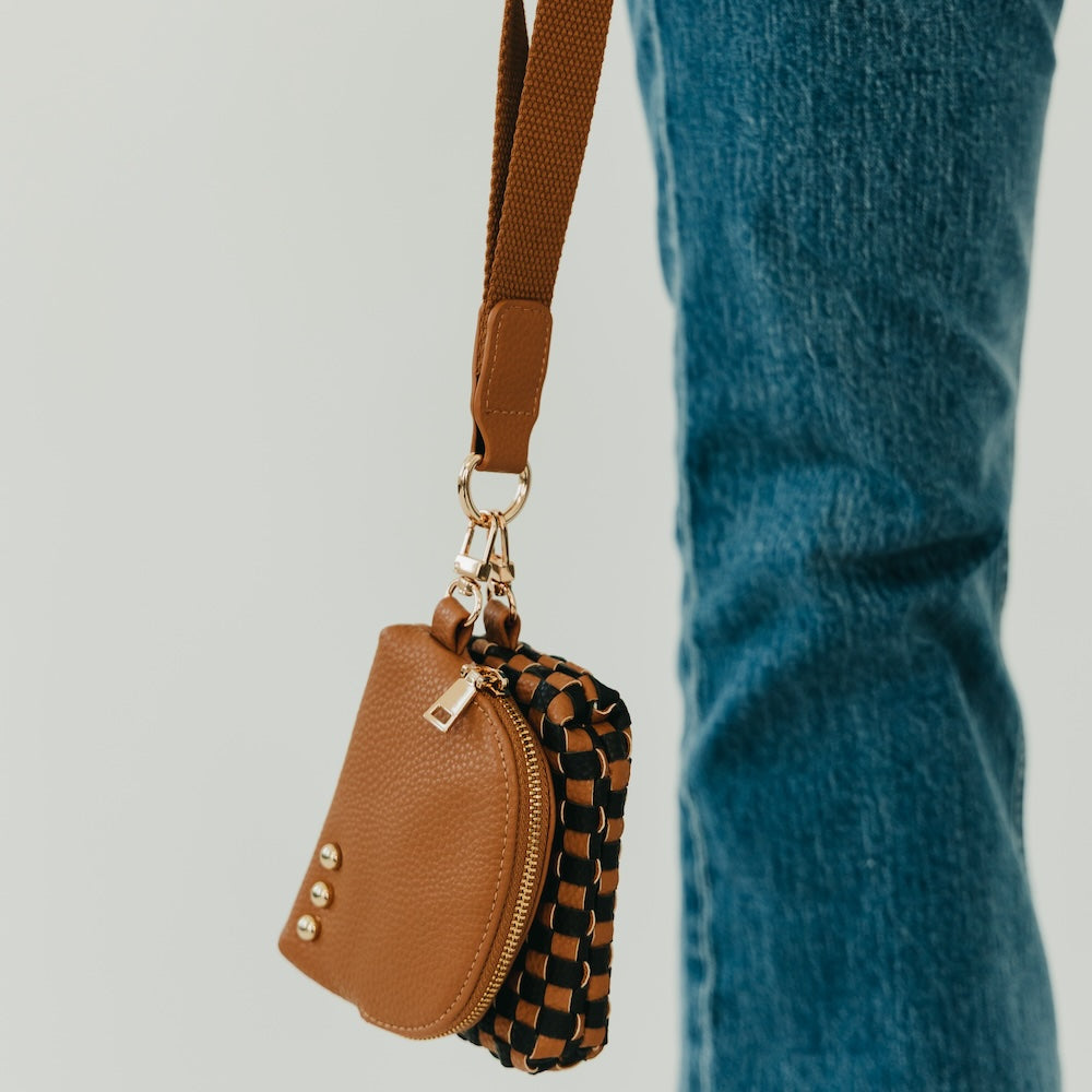 Wonderlust Woven Dual Pouch Wristlet Wholesale-Wristlet-Pretty Simple