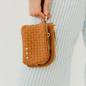 Woven Cameron Clippable Double Zip Card Wallet-Wallet-Pretty Simple