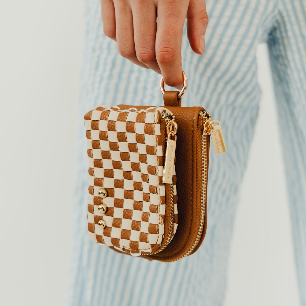 Woven Cameron Clippable Double Zip Card Wallet-Wallet-Pretty Simple