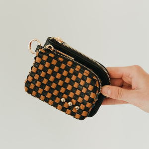Woven Cameron Clippable Double Zip Card Wallet-Wallet-Pretty Simple