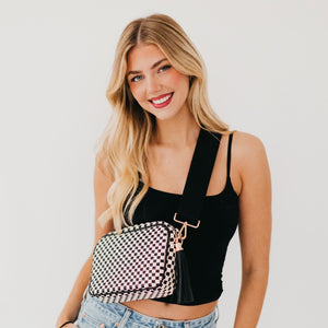 Woven Willow Camera Crossbody Bag Wholesale-Crossbody Bag-Pretty Simple