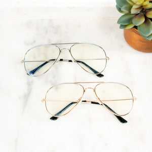 Anna Aviator Blue Light Glasses- Wholesale - Pretty Simple