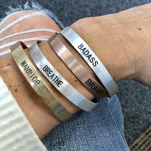 Choose your Word - Brushed Copper Cuff- Wholesale - Pretty Simple