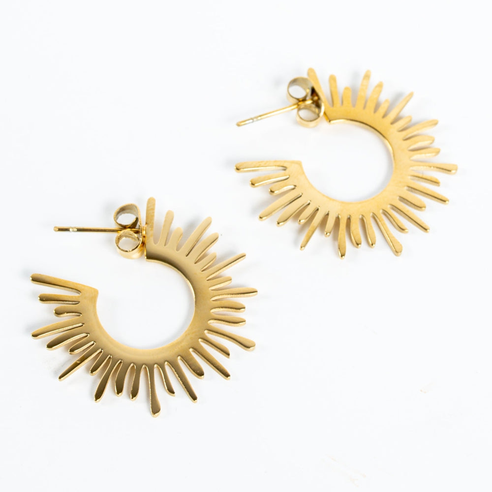 Sunburst Hoop Earring- Wholesale - Pretty Simple