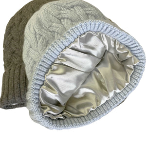 Satin Lined Cashmere Beanie-Hat-Wholesale