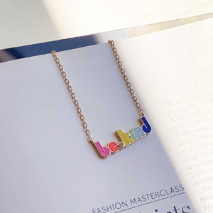 Stay Authentic Rainbow Necklaces-Necklace-Wholesale