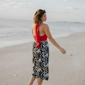 Two-in-One Animal Print Wrap-Skirt-Pretty Simple Wholesale