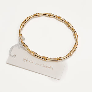 Bamboo Bangles Gold Bracelet **WATERPROOF**-Bracelet-Pretty Simple Wholesale