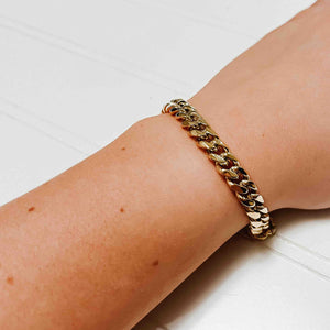 Gold chunky chain bracelet - Charlie Chain Bracelet 