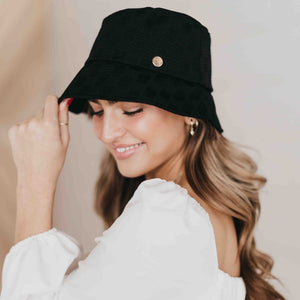 black weaved bucket hat - Clearwater Bucket Hat