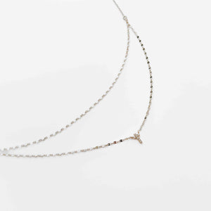 Pretty Simple Diamond Layered Cross Necklace
