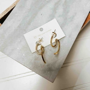 Gold twisted earrings - Classic Twirled Earrings
