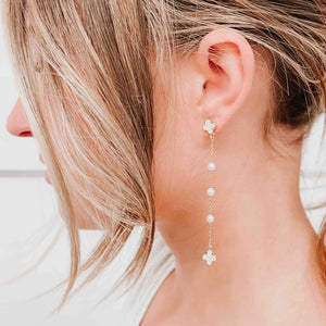 Everlasting Charm Pearl Drop Earrings Pretty Simple - clover