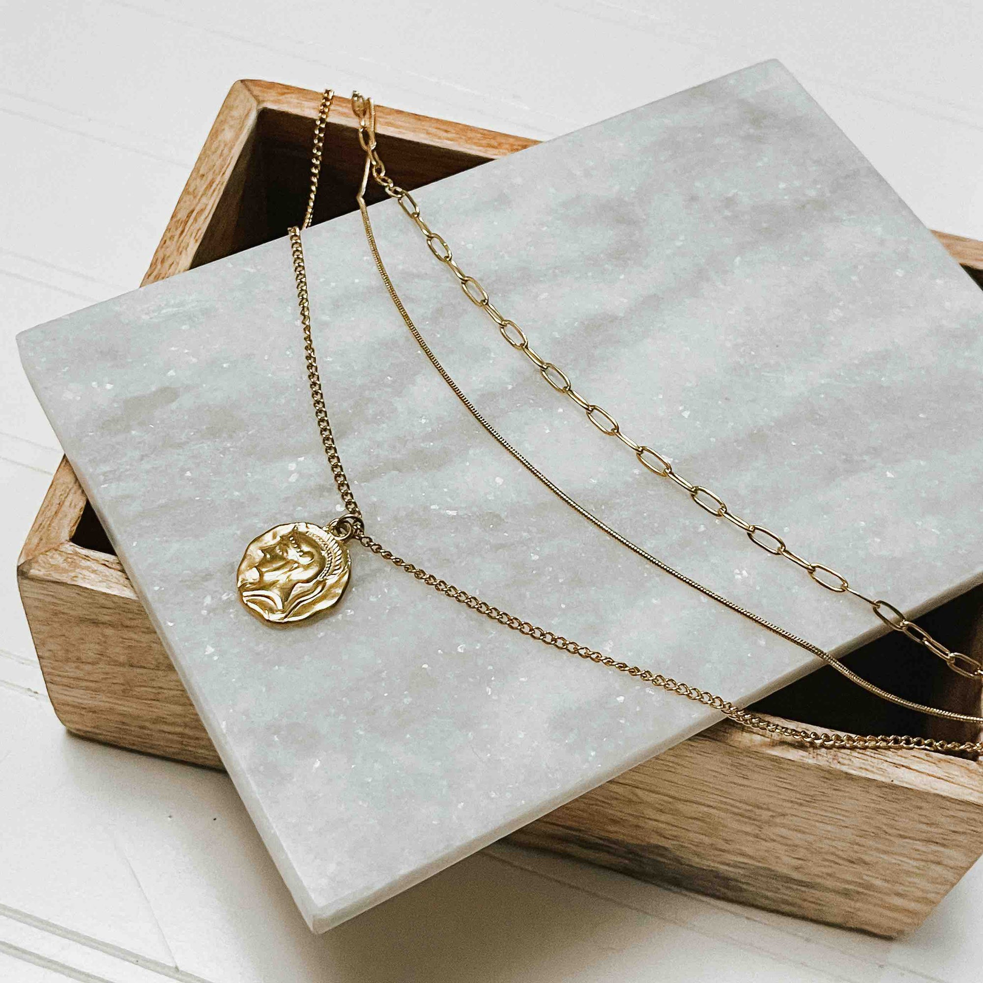 Logan Layered Pendant Necklace *WATERPROOF*-Pretty Simple Wholesale