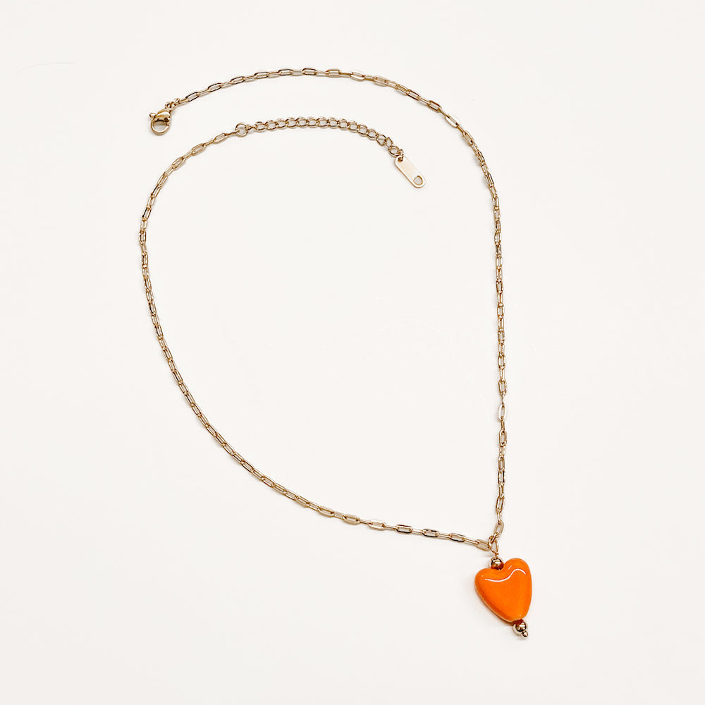 Love Actually Ceramic Pendant Necklace-Necklace-Pretty Simple Wholesale