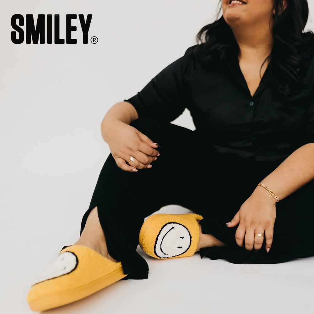 Smiley® x Pretty Simple Original Smiley Slippers | PRE-ORDER-Slippers-Pretty Simple Wholesale