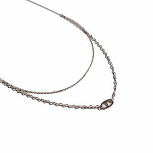 Pretty Simple Parker Oval Pendant Layered Necklace